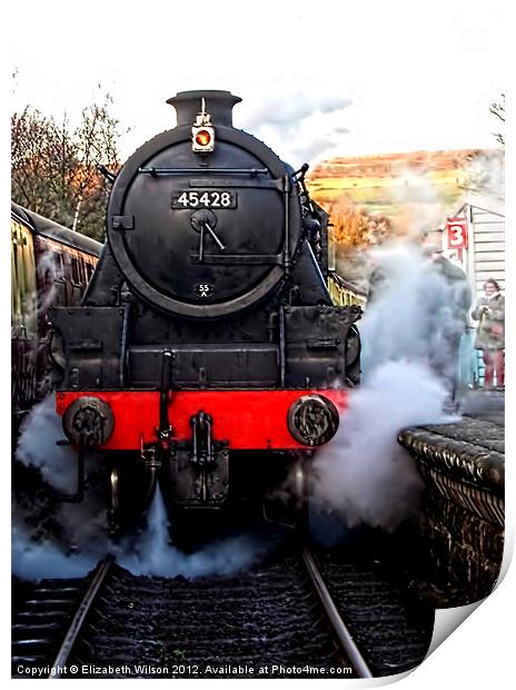 North York Moor's Railway Steam Train Print by Elizabeth Wilson-Stephen