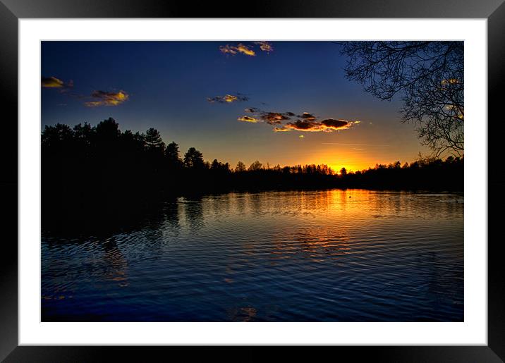Sherwood Forest Sunset Framed Mounted Print by Chris Andrew