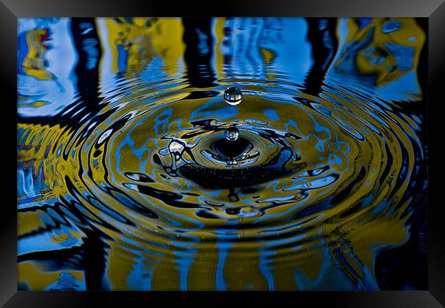 Colourful Droplet Framed Print by Chris Andrew