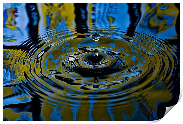 Colourful Droplet Print by Chris Andrew