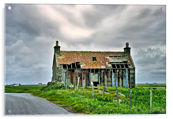 Ruined Hebridean Barn Acrylic by Jacqi Elmslie