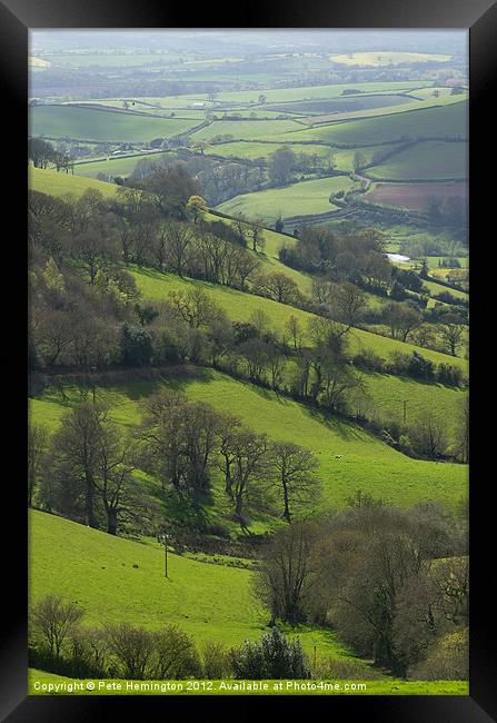 Devon fields Framed Print by Pete Hemington