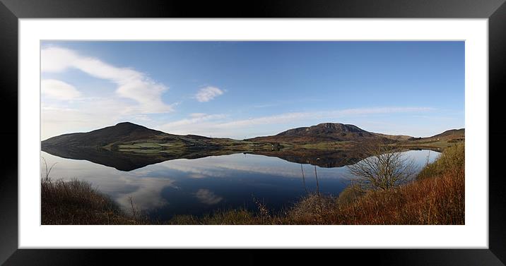 Bala Reservoir (Capel Celyn) Panorama Framed Mounted Print by Sandi-Cockayne ADPS
