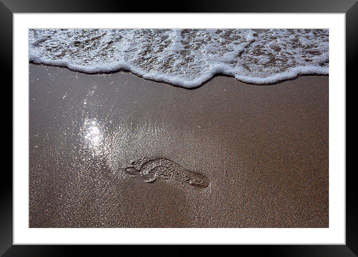 Sand Footprint Framed Mounted Print by Ian Cocklin