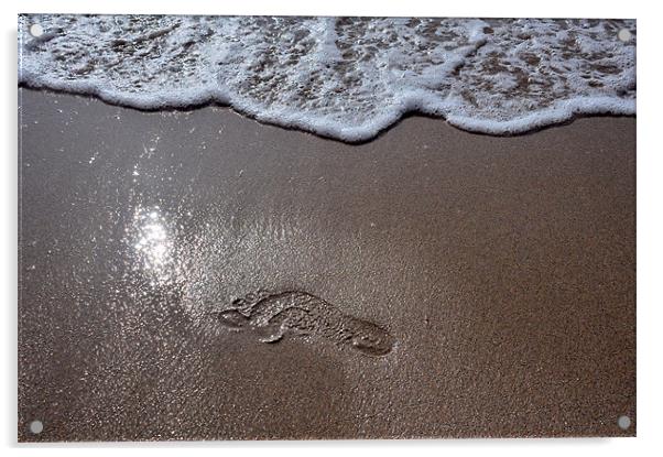 Sand Footprint Acrylic by Ian Cocklin