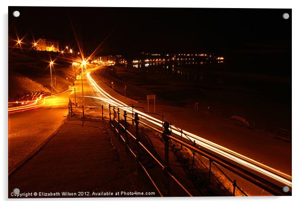 Light Trails on Northbay Acrylic by Elizabeth Wilson-Stephen
