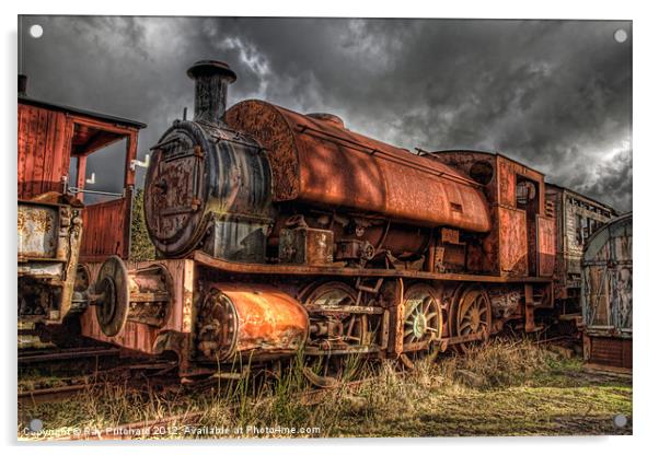 HDR Old Steam Train Acrylic by Ray Pritchard