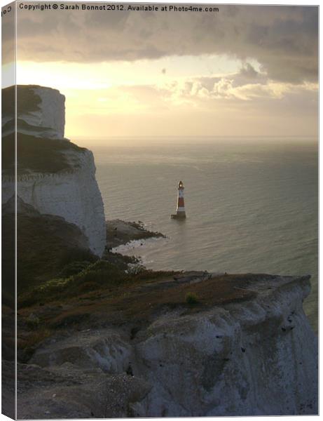 Beachy Head Lighthouse Canvas Print by Sarah Bonnot