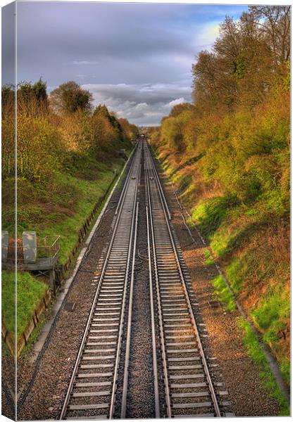 Railway Line Canvas Print by Eddie Howland