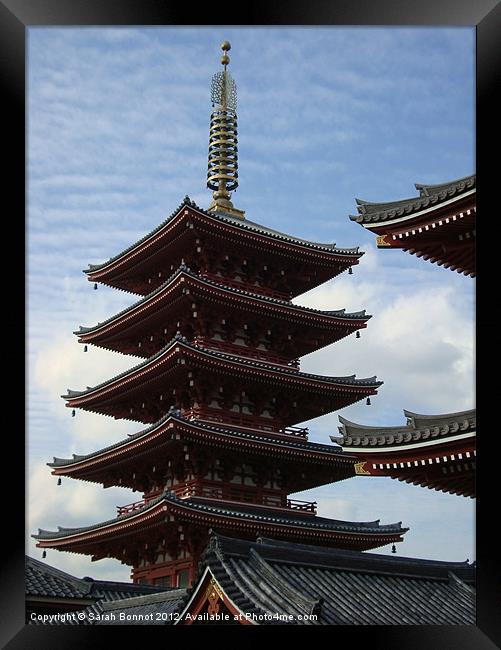 Asakusa Pagoda Tokyo Framed Print by Sarah Bonnot