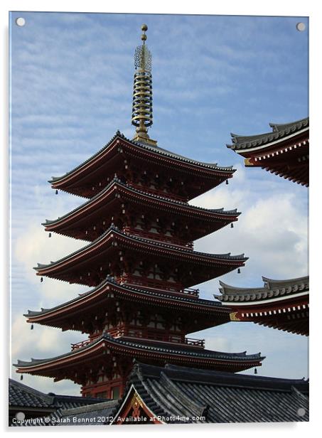 Asakusa Pagoda Tokyo Acrylic by Sarah Bonnot