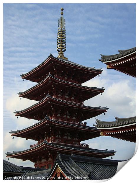Asakusa Pagoda Tokyo Print by Sarah Bonnot