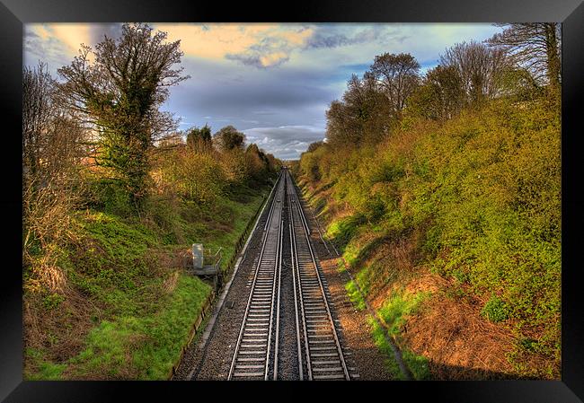 Railway Tracks Framed Print by Eddie Howland