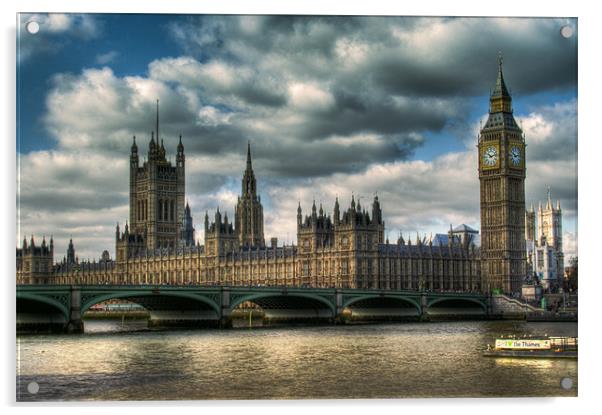 Westminster Abbey Acrylic by Andrew Holland