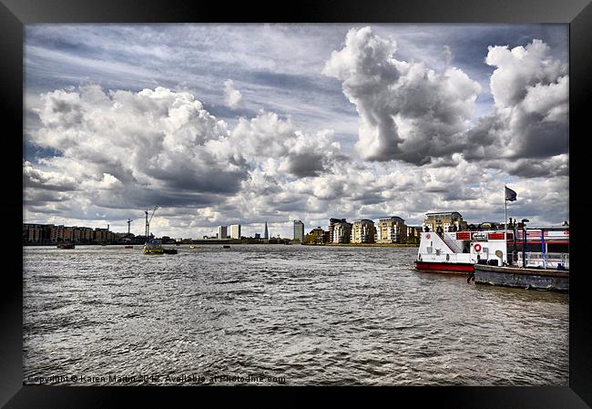 River Thames and London Framed Print by Karen Martin
