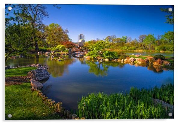 osaka garden pond Acrylic by Jonah Anderson Photography