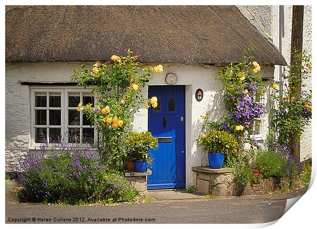 COTTAGE AT NUNNEY Print by Helen Cullens