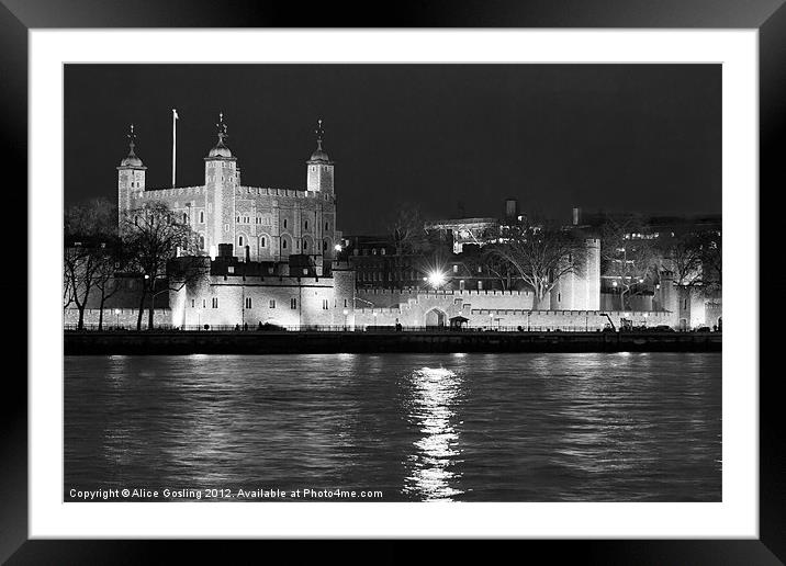 Tower of London Framed Mounted Print by Alice Gosling