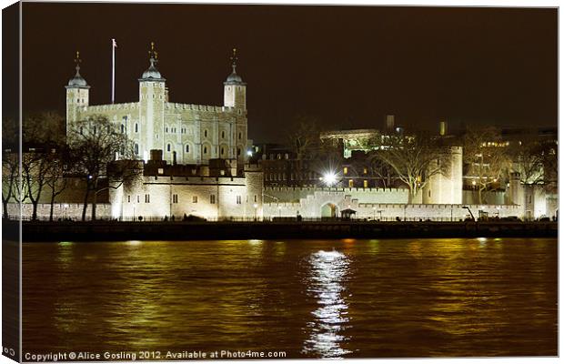 Tower of London Canvas Print by Alice Gosling
