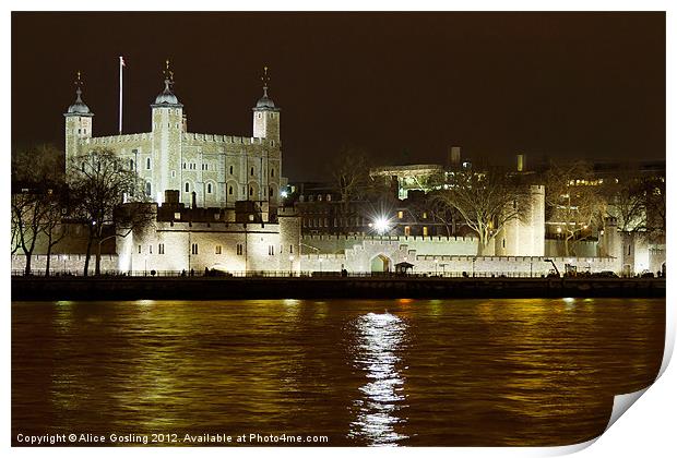 Tower of London Print by Alice Gosling