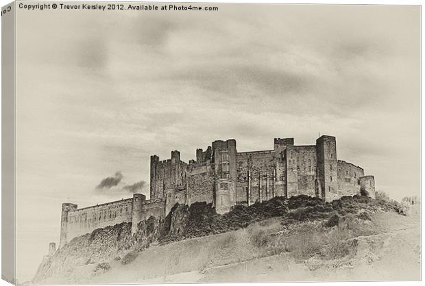 Bamburgh Castle Canvas Print by Trevor Kersley RIP