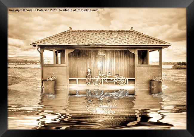 Shelter In The Floods Framed Print by Valerie Paterson
