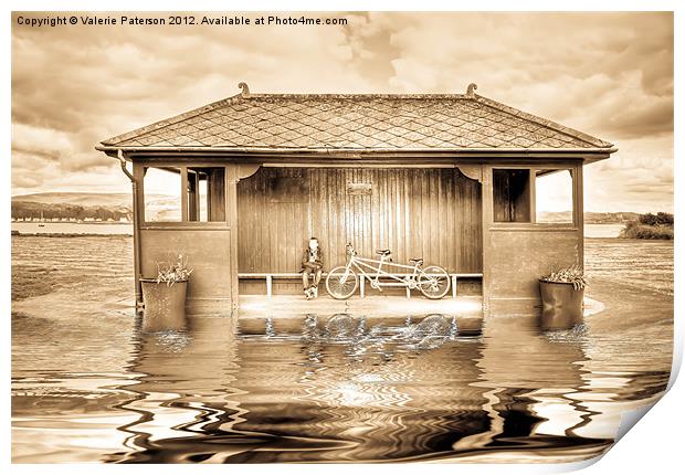 Shelter In The Floods Print by Valerie Paterson