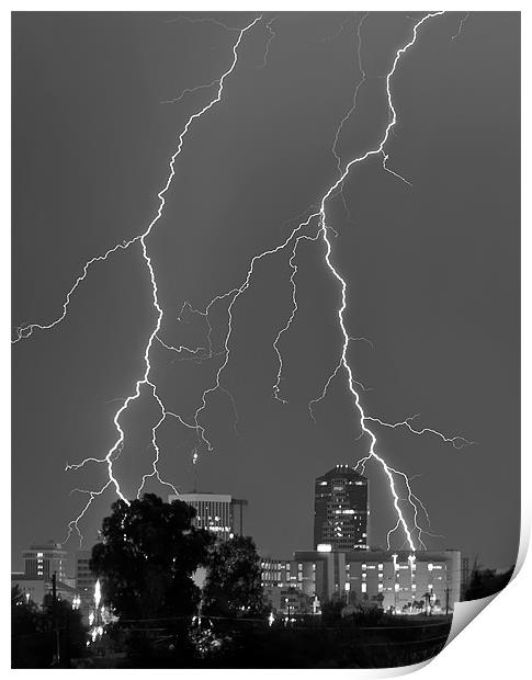 Lightning strike Print by mark humpage