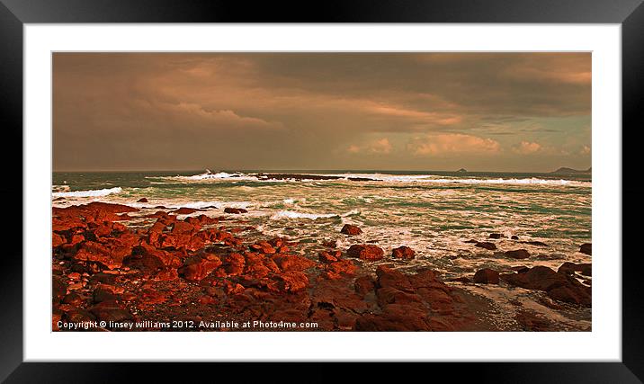 Storm a brewin'' Framed Mounted Print by Linsey Williams