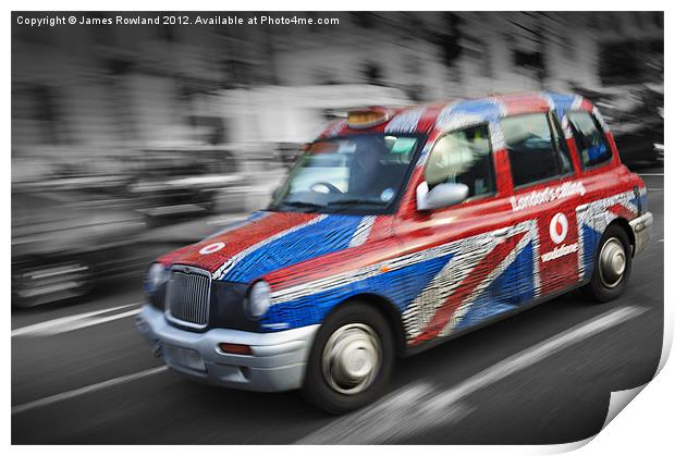 Flag down a taxi Print by James Rowland
