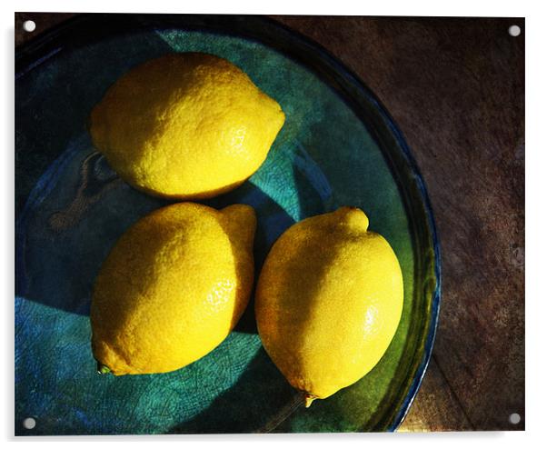 Lemons Acrylic by James Rowland