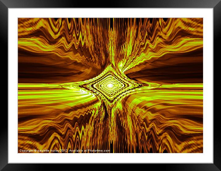Abstract Brown Flame Framed Mounted Print by paulette hurley