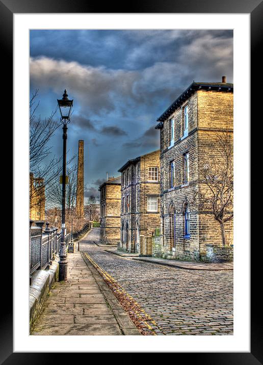 Saltaire in HDR Framed Mounted Print by Andrew Holland