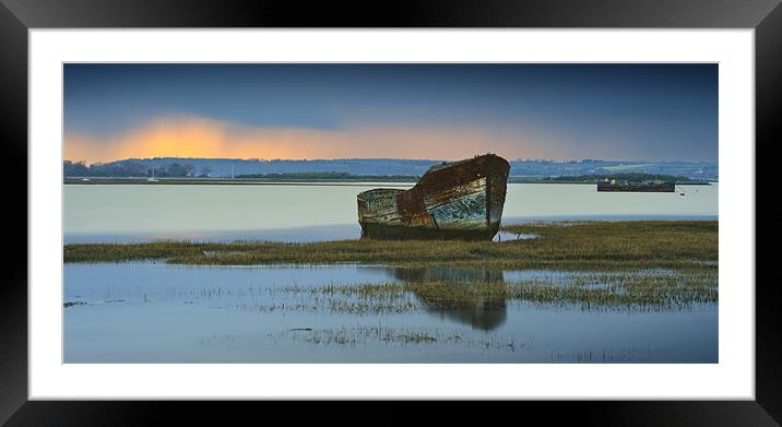 Evening Wreck Framed Mounted Print by James Rowland