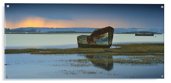 Evening Wreck Acrylic by James Rowland