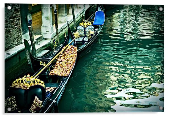 Venice Waterway Acrylic by James Rowland