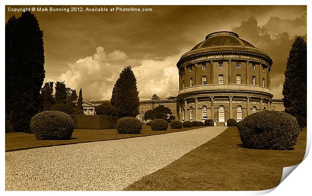 Ickworth House in sepia Print by Mark Bunning