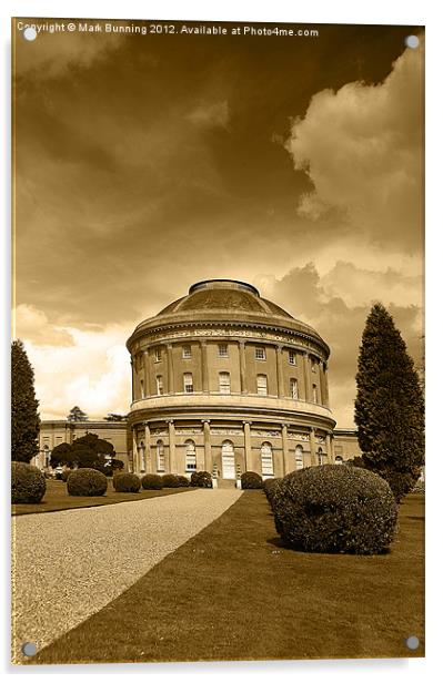 Ickworth House in sepia Acrylic by Mark Bunning