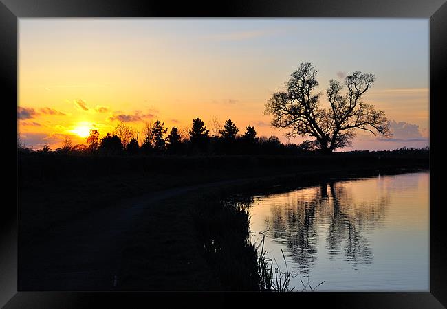 Sunset, Lancaster Canal Framed Print by Jason Connolly