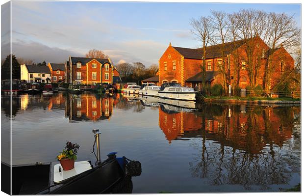 Lancaster Canal Reflections Canvas Print by Jason Connolly