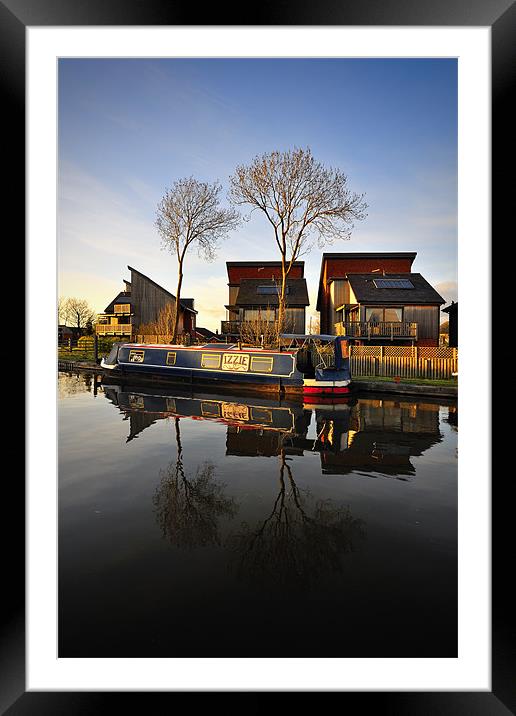 Canal side Reflections Framed Mounted Print by Jason Connolly