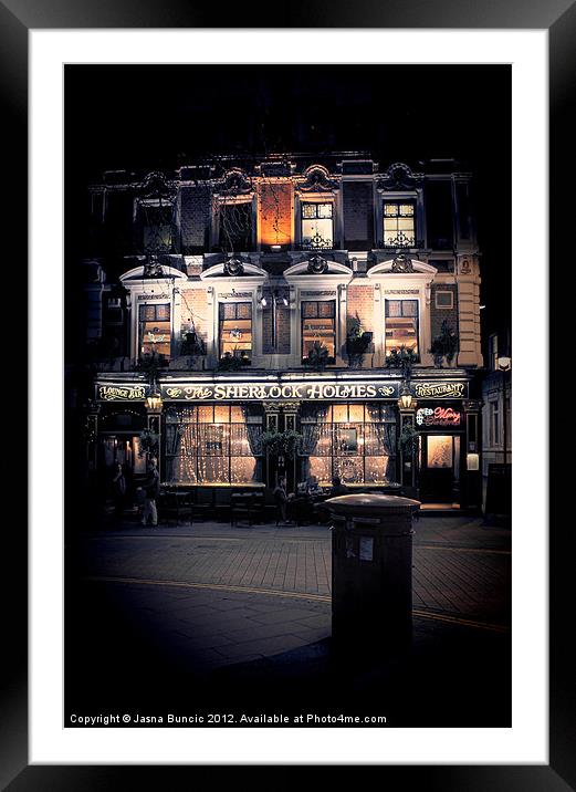 Sherlock Holmes pub Framed Mounted Print by Jasna Buncic