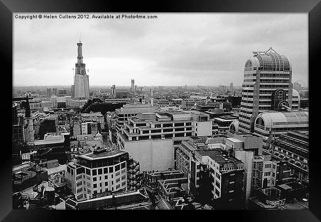 CITYSCAPE FROM THE LLOYDS BUILDING Framed Print by Helen Cullens