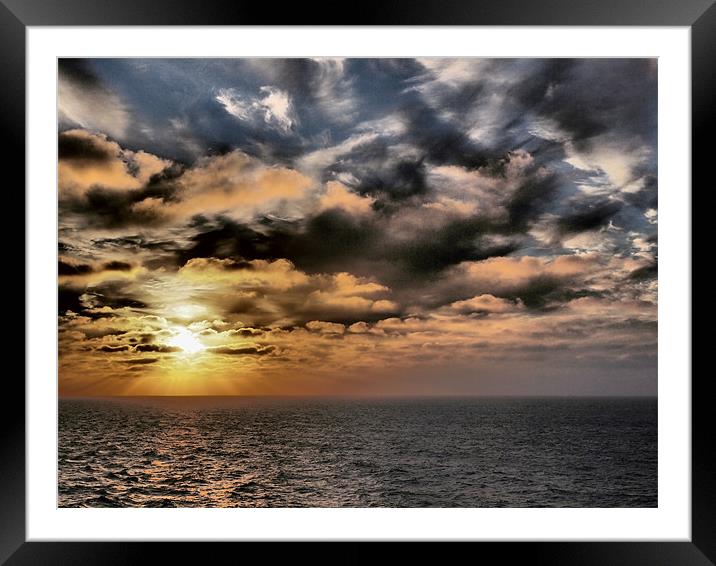 Dramatic Seaset Framed Mounted Print by mark humpage