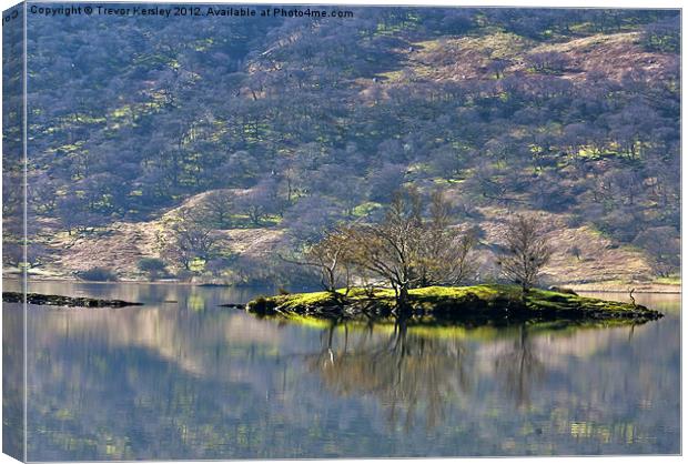 Island Reflections Buttermere Canvas Print by Trevor Kersley RIP