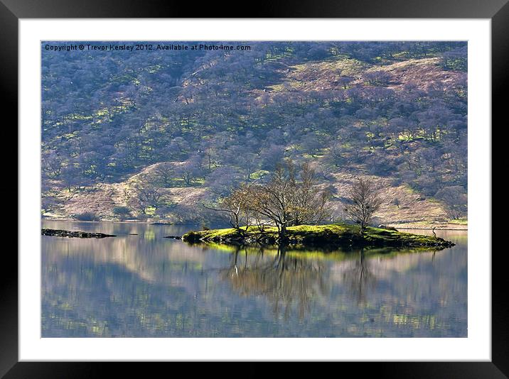 Island Reflections Buttermere Framed Mounted Print by Trevor Kersley RIP