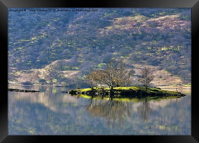 Island Reflections Buttermere Framed Print by Trevor Kersley RIP