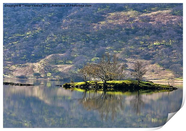Island Reflections Buttermere Print by Trevor Kersley RIP