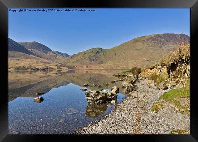 Lakeside View Buttermere Framed Print by Trevor Kersley RIP