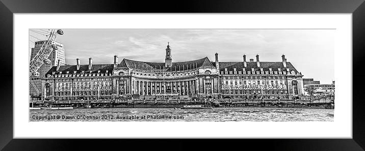County Hall Framed Mounted Print by Dawn O'Connor